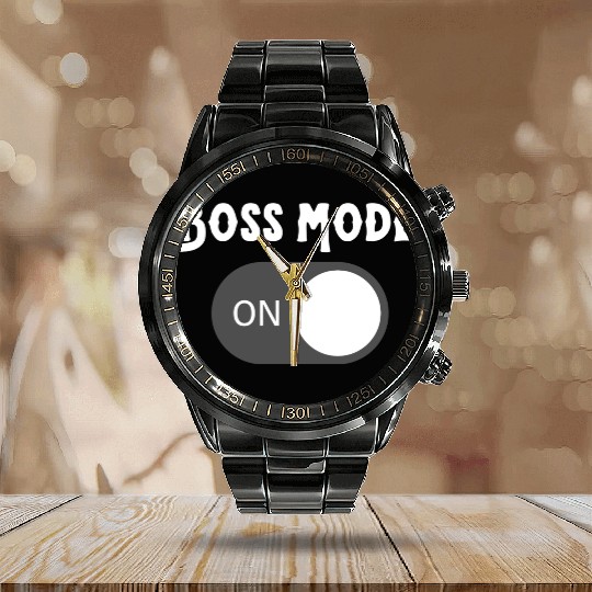 Boss Mode: on! Calendar Steel Band Watch