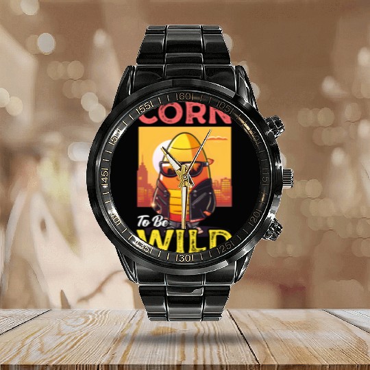 Candy Corn Corn To Be Wild Calendar Steel Band Watch