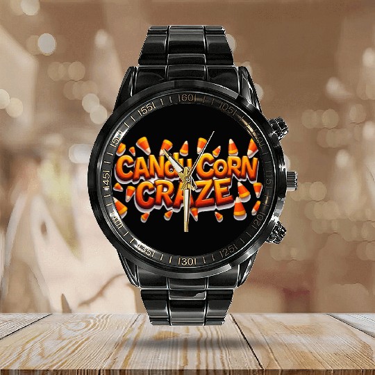 Candy Corn Craze! Calendar Steel Band Watch