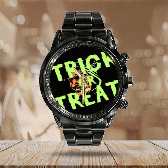 Trick or Treat 2 Calendar Steel Band Watch
