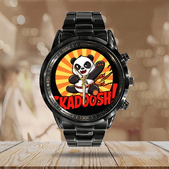 Skadoosh - I know Kung Fu Calendar Steel Band Watch