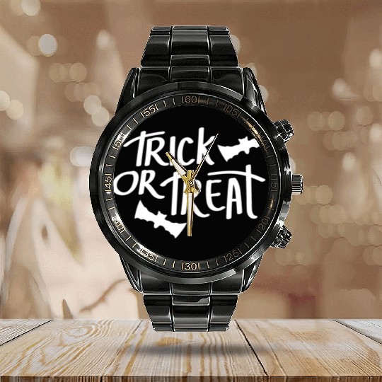 trick or treat Calendar Steel Band Watch