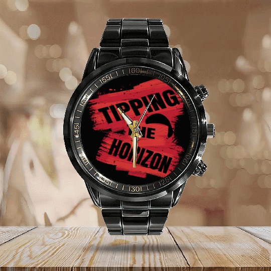 Tipping the Horizon Calendar Steel Band Watch