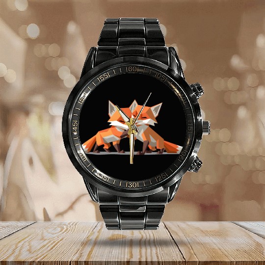 Fox Cubs Calendar Steel Band Watch