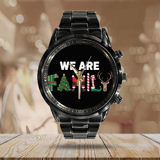 We Are Family Calendar Steel Band Watch