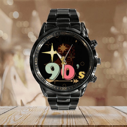 Join With Us 90's Calendar Steel Band Watch