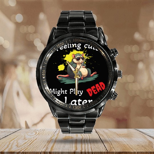 Best trendy possum lover funny Calendar Steel Band Watch design