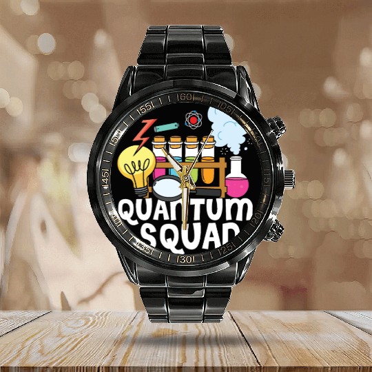 Physics Physicist Squad Calendar Steel Band Watch