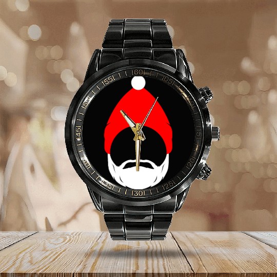 santa claus icon Calendar Steel Band Watch