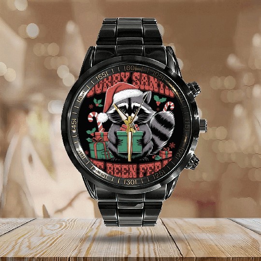 Sorry Santa I ve Been Feral Calendar Steel Band Watch