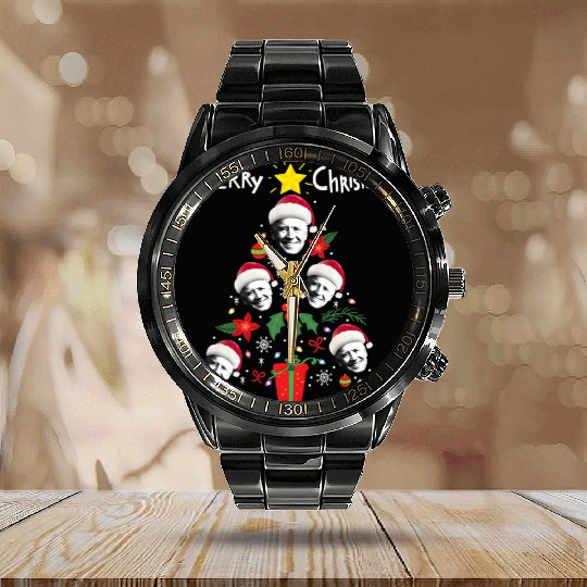 MERRY CHRISTMAS AA3 Calendar Steel Band Watch