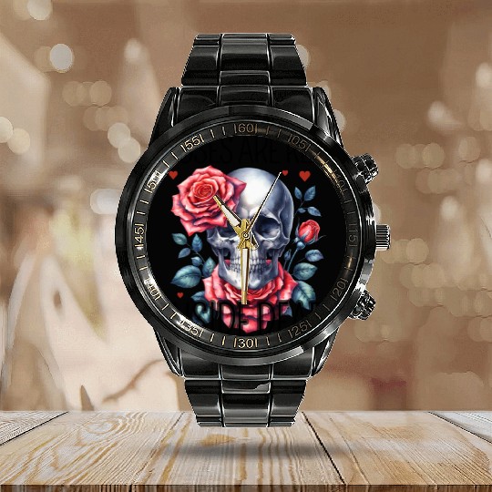 Valentine Retro, Happy Valentines Day Calendar Steel Band Watch