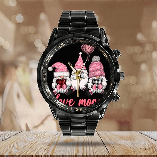 Gnomes Valentines Revelin Calendar Steel Band Watch
