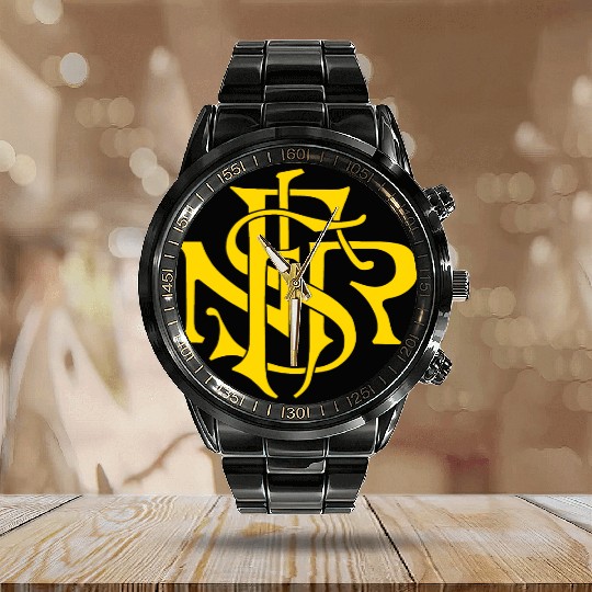 Our Lady of the Rosary of Fátima - NSRF monogram Calendar Steel Band Watch