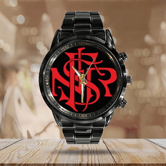 Our Lady of the Rosary of Fátima - NSRF monogram Calendar Steel Band Watch