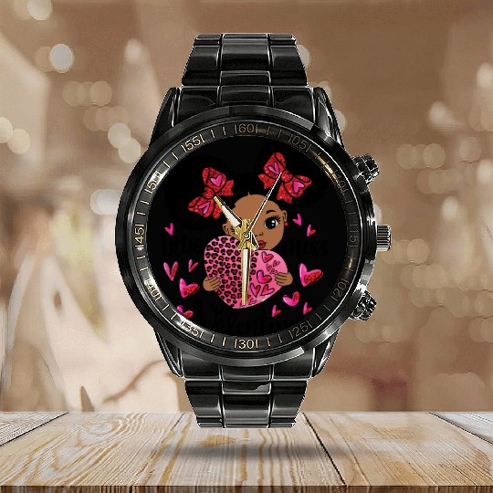 Valentines Cute, Valentine Retro Calendar Steel Band Watch