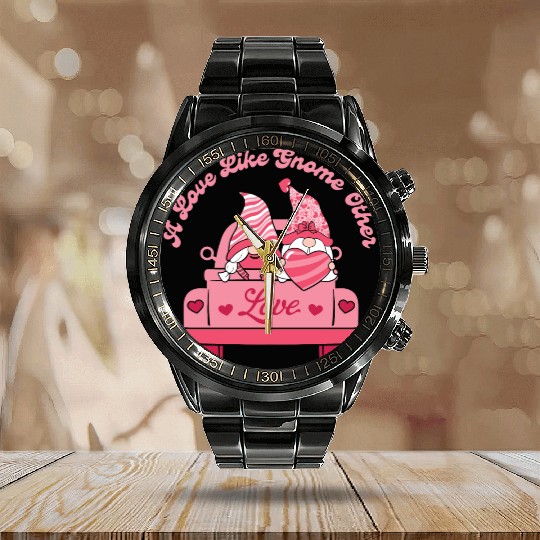 Valentine Day, Valentine Retro Calendar Steel Band Watch