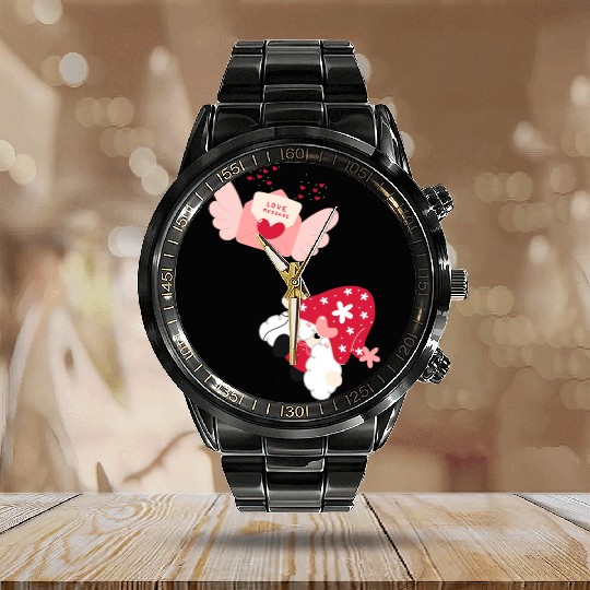 Valentines Day, Retro Valentine, Coquete Valentine Calendar Steel Band Watch