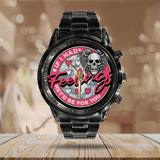 Valentine Day, Valentine Retro Calendar Steel Band Watch