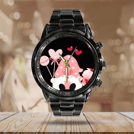 Valentines Day, Valentine Retro Calendar Steel Band Watch