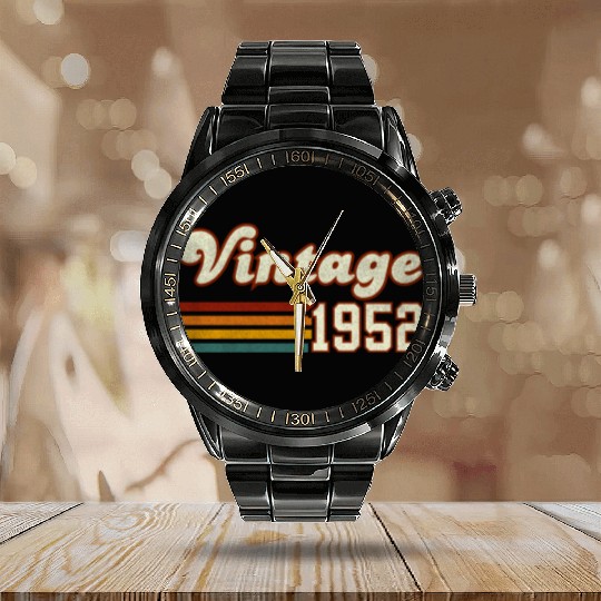 73rd Birthday Gift - Vintage 1952 Calendar Steel Band Watch