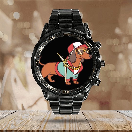 Hip Hop Dachshund Music Dachshund Song Singing Calendar Steel Band Watch
