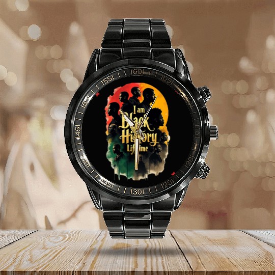 iam black history liftime Calendar Steel Band Watch