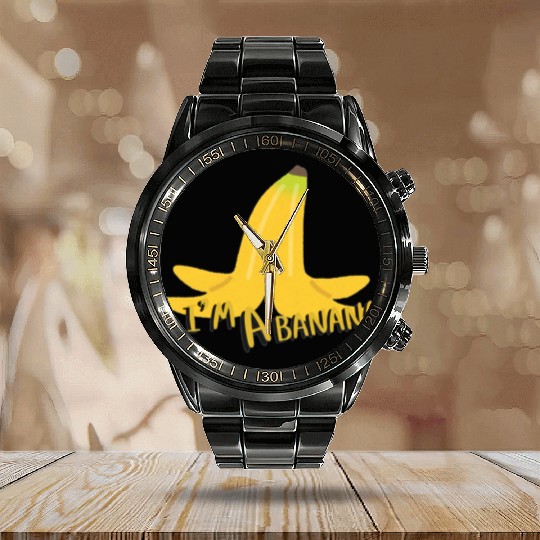 Banana Calendar Steel Band Watch