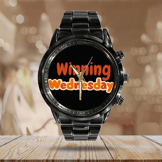 Winning Wednesday Mood Calendar Steel Band Watch