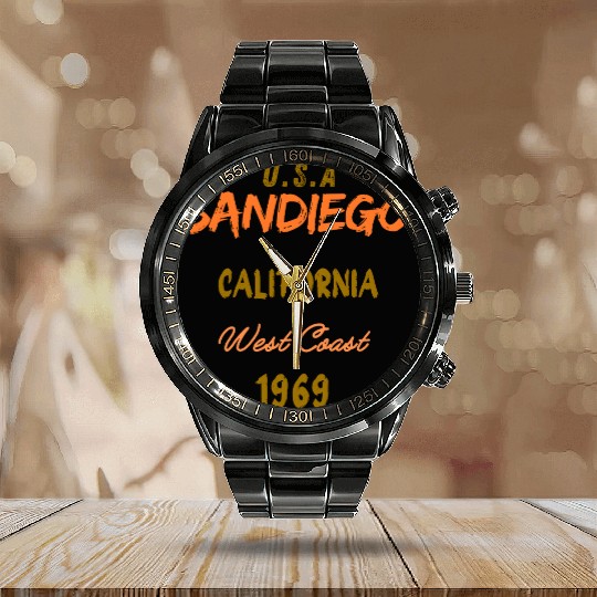 San Diego West Coast California America History Calendar Steel Band Watch