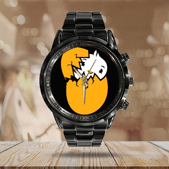 Bird Duck Hatches Egg Easter Easter Egg Baby Child Calendar Steel Band Watch