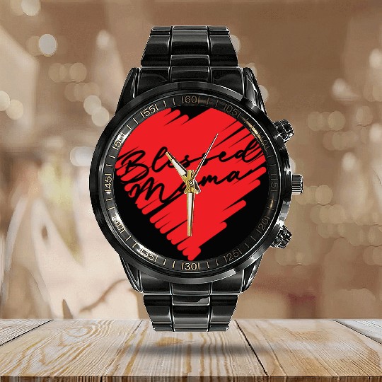 Blessed Mama - Mom Life Calendar Steel Band Watch
