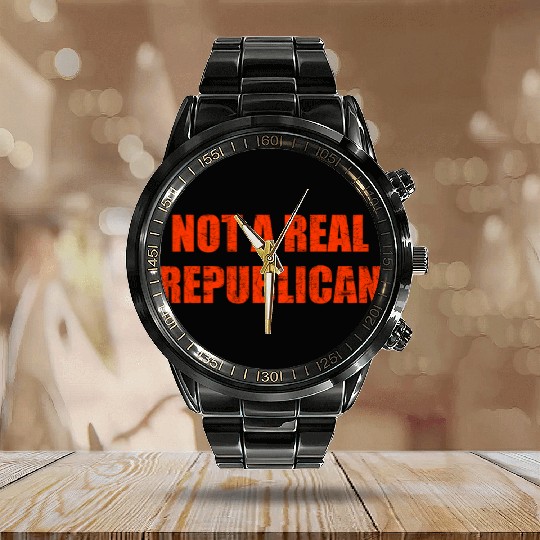 Not a real republican Calendar Steel Band Watch