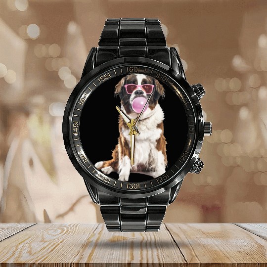 Saint Bernard Calendar Steel Band Watch