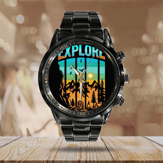 Apex Ascent: Embrace the Untamed Horizon Calendar Steel Band Watch