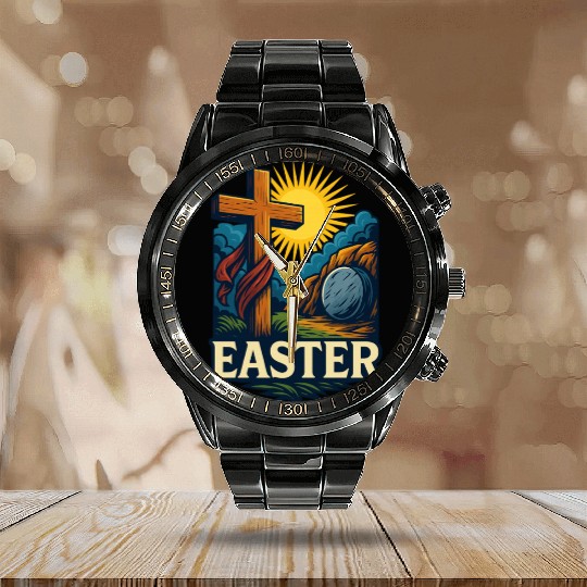 Easter Resurrection Calendar Steel Band Watch – Vintage Cross