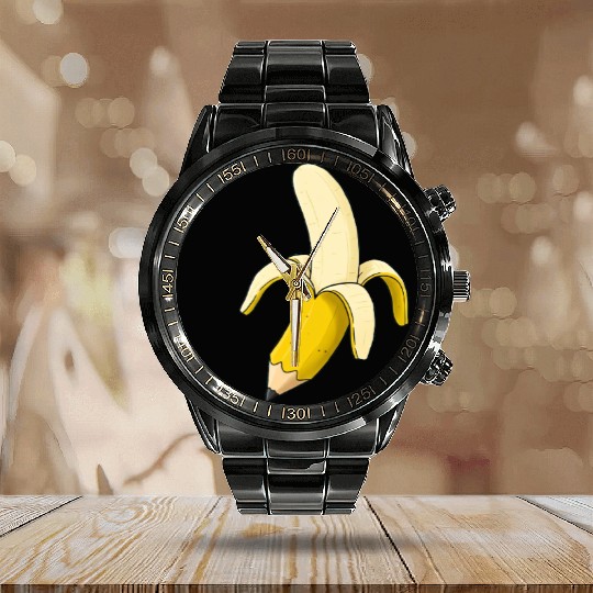 Banana pencil Calendar Steel Band Watch