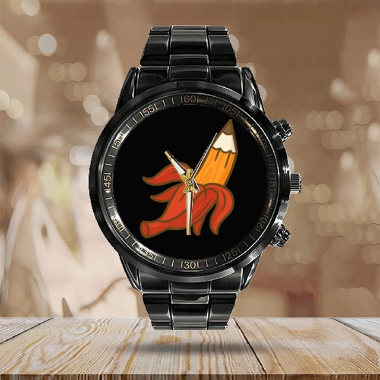 Banana pencil Calendar Steel Band Watch