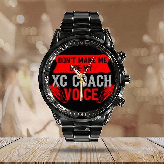 XC Running XC Coach Voice Calendar Steel Band Watch