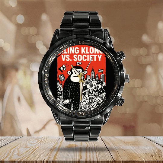 Kling Klong vs. Society – Protest Ape Calendar Steel Band Watch