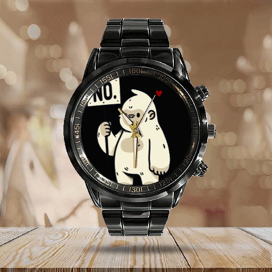 Gorilla Says No – Cute Protest Calendar Steel Band Watch