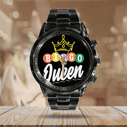 Bingo Queen Bingo Player Royalty Calendar Steel Band Watch
