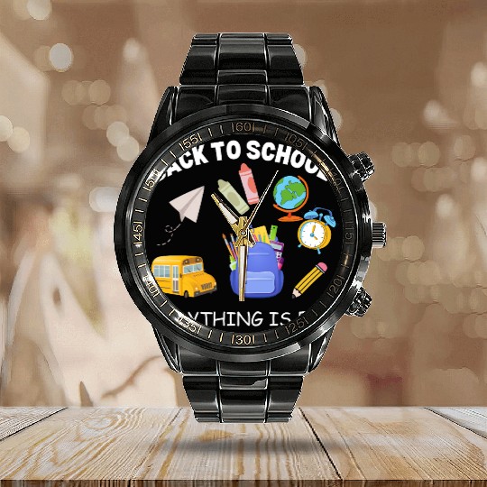 It's Fine I'm Fine Everything Is Fine Teacher Shi Calendar Steel Band Watch