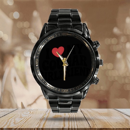 Love for My Cougars Girl Friend Calendar Steel Band Watch