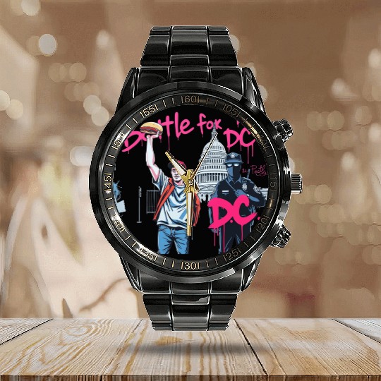 Free DC Sandwich Guy Banksy Style Street Art Calendar Steel Band Watch
