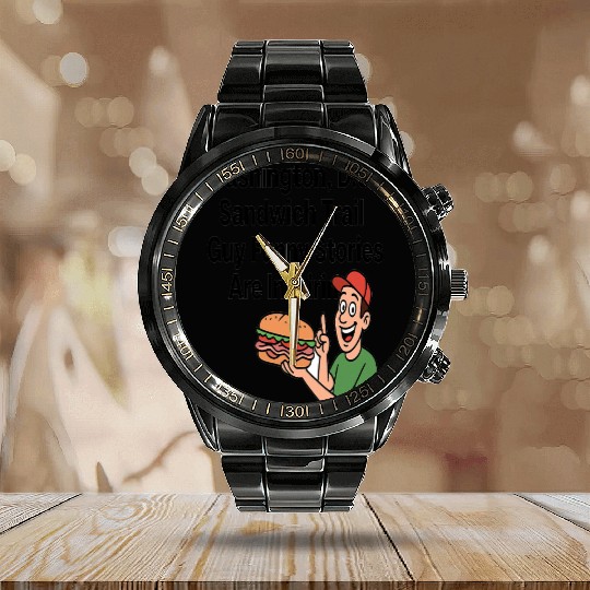 Washington DC Sandwich Throw Guy  Calendar Steel Band Watch