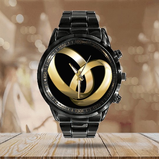 wedding rings Calendar Steel Band Watch