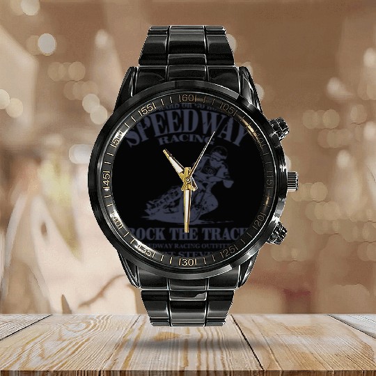 Speedway Racing Calendar Steel Band Watch