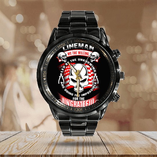 Lineman - We are doing the impossible Calendar Steel Band Watch