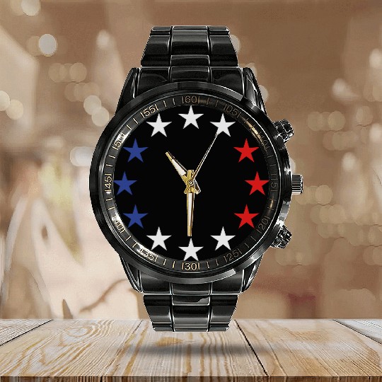 dj party celebrate mixer music loud 3 colors franc Calendar Steel Band Watch